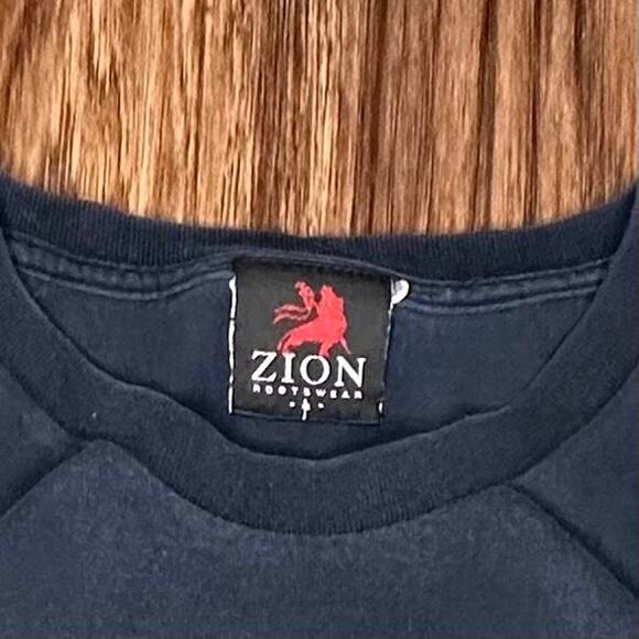 Vintage 2004 Zion Rootswear Bob Marley Redemption Portrait Black T-shirt Size L - Picture 4 of 7